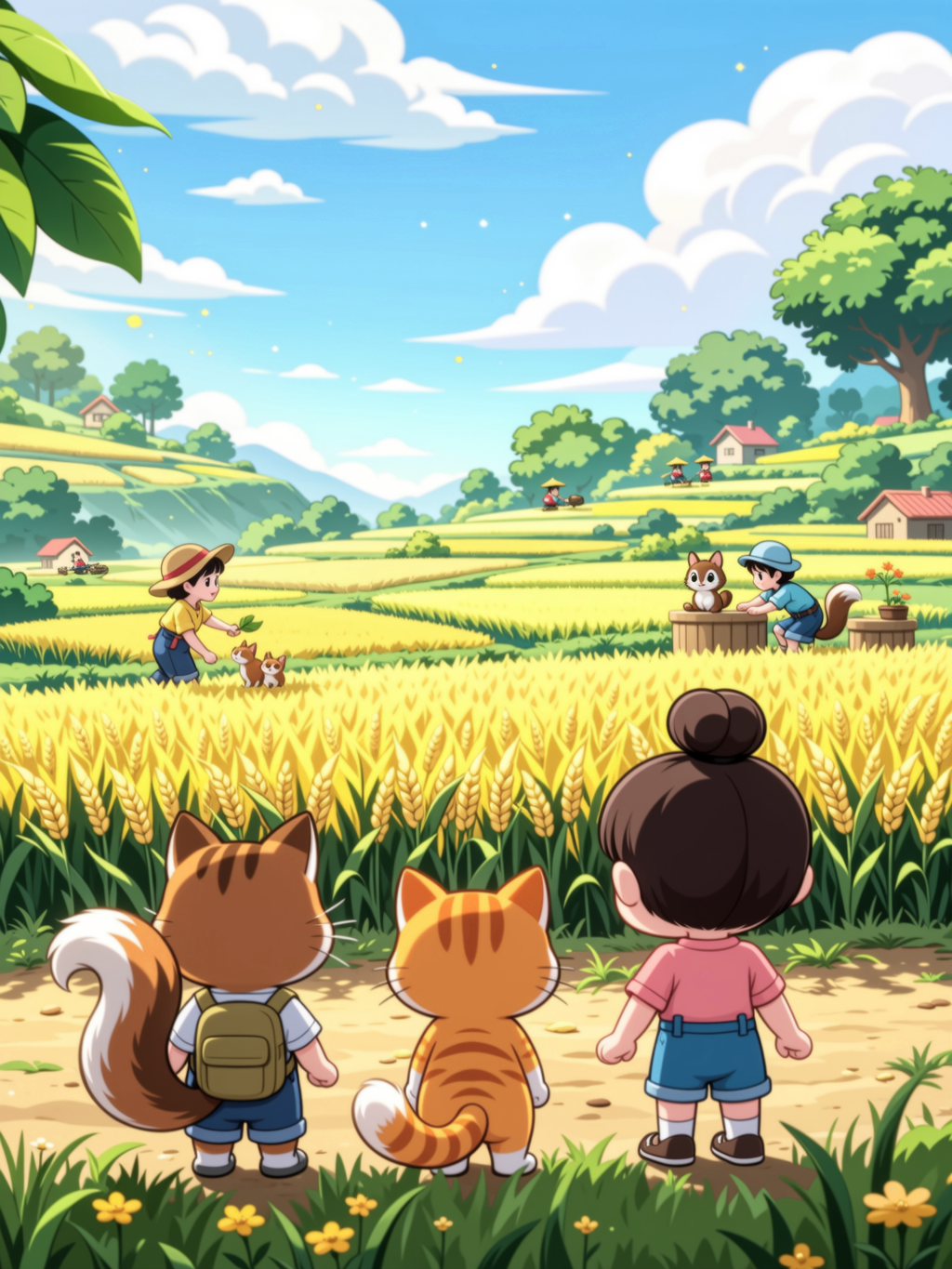 夏天的稻田