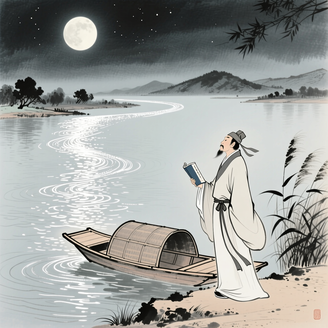 江夜初泊